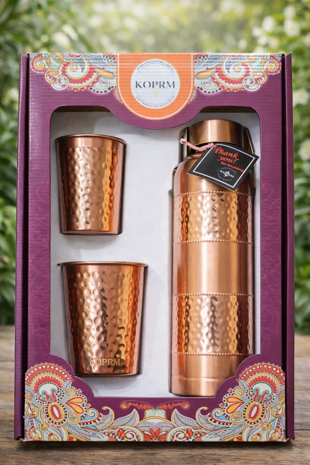 koprm hammered wellness copper box - Koprm Copper Bottles koprm hammered wellness copper box