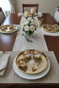 rajwada royal thali set copper koprm