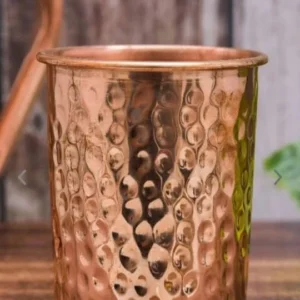copper hammered glass