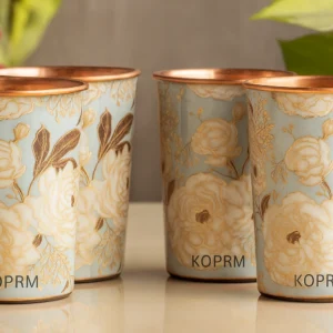 royal 3d meena design glass set 4