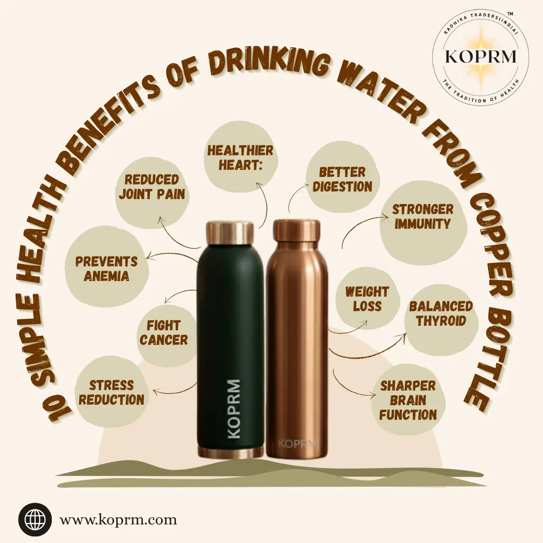 10 Simple Health Benefits of Drinking Water from Copper Bottle​